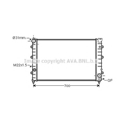 Foto Radiatore, Raffreddamento motore AVA QUALITY COOLING AI2126