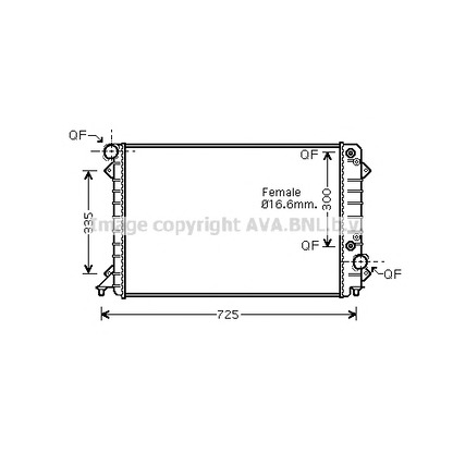 Фото Радиатор, охлаждение двигателя AVA QUALITY COOLING AI2197