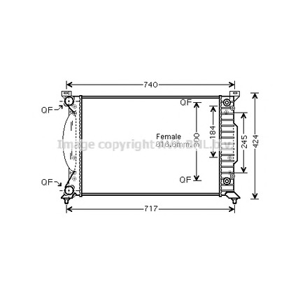 Photo Radiateur, refroidissement du moteur AVA QUALITY COOLING AI2241