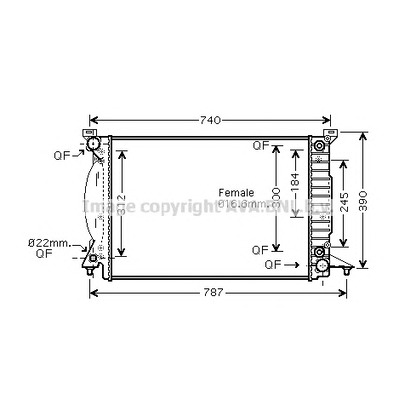 Foto Kühler, Motorkühlung AVA QUALITY COOLING AI2244