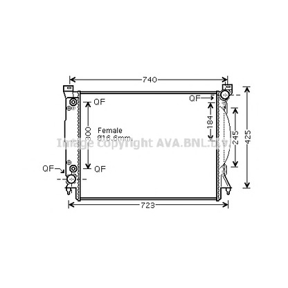 Фото Радиатор, охлаждение двигателя AVA QUALITY COOLING AI2246