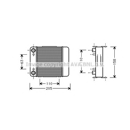 Photo Oil Cooler, automatic transmission AVA QUALITY COOLING AI3147