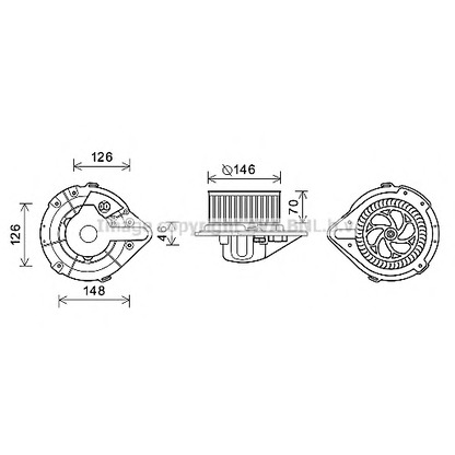 Photo Interior Blower AVA QUALITY COOLING AI8370