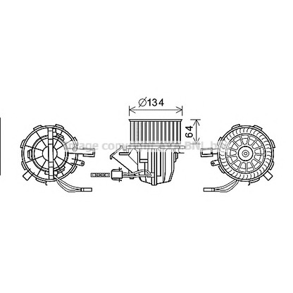 Photo Electric Motor, interior blower AVA QUALITY COOLING AI8391