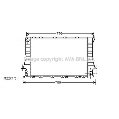 Photo Radiator, engine cooling AVA QUALITY COOLING AIA2083