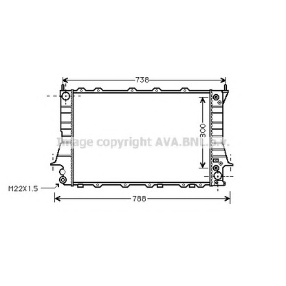 Foto Radiatore, Raffreddamento motore AVA QUALITY COOLING AIA2084