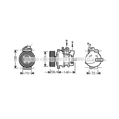 Foto Compresor, aire acondicionado AVA QUALITY COOLING AIAK262