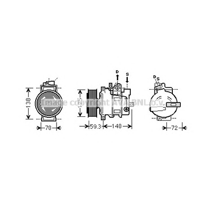 Photo Compressor, air conditioning AVA QUALITY COOLING AIAK313