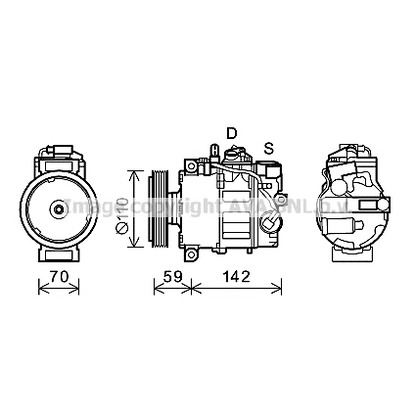 Photo Compressor, air conditioning AVA QUALITY COOLING AIK380