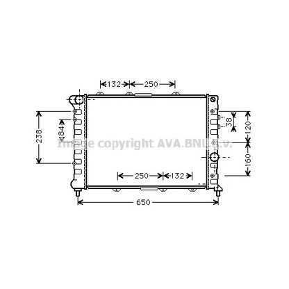 Фото Радиатор, охлаждение двигателя AVA QUALITY COOLING AL2057