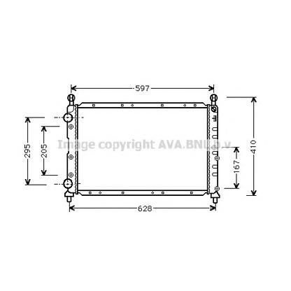 Photo Radiator, engine cooling AVA QUALITY COOLING AL2068