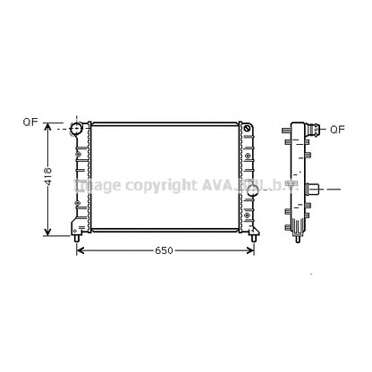 Photo Radiateur, refroidissement du moteur AVA QUALITY COOLING AL2083