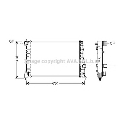 Photo Radiator, engine cooling AVA QUALITY COOLING AL2084