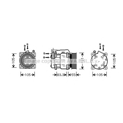 Photo Compressor, air conditioning AVA QUALITY COOLING ALK090