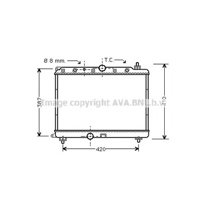 Photo Radiator, engine cooling AVA QUALITY COOLING AU2153