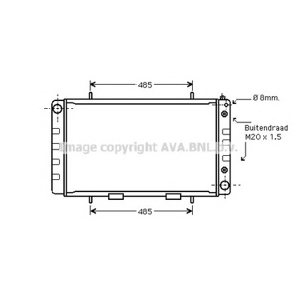 Фото Радиатор, охлаждение двигателя AVA QUALITY COOLING AU2162