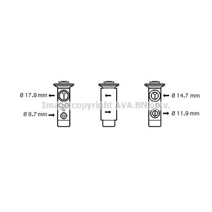 Photo Expansion Valve, air conditioning AVA QUALITY COOLING BW1362
