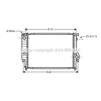 Photo Radiateur, refroidissement du moteur AVA QUALITY COOLING BW2047