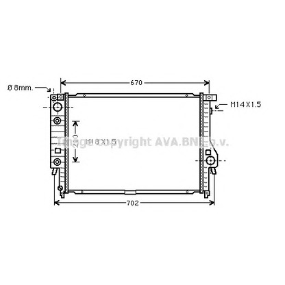 Foto Radiador, refrigeración del motor AVA QUALITY COOLING BW2092