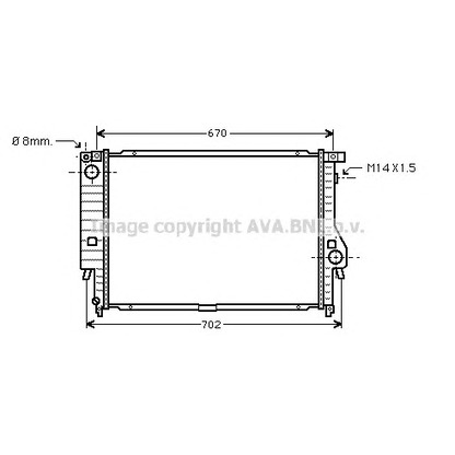 Photo Radiateur, refroidissement du moteur AVA QUALITY COOLING BW2102