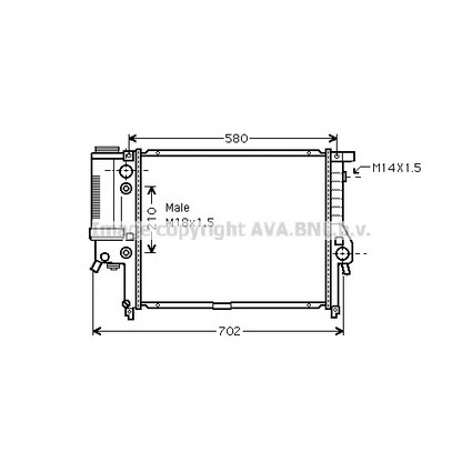 Foto Radiador, refrigeración del motor AVA QUALITY COOLING BW2122