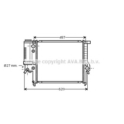 Photo Radiateur, refroidissement du moteur AVA QUALITY COOLING BW2125