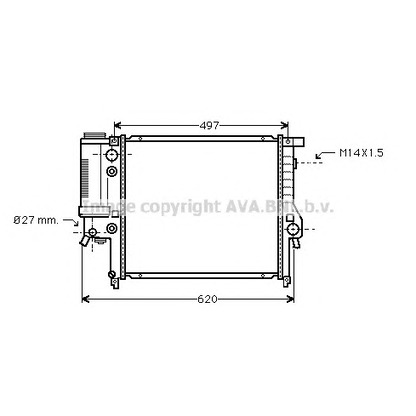 Photo Radiateur, refroidissement du moteur AVA QUALITY COOLING BW2137