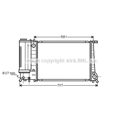 Foto Radiador, refrigeración del motor AVA QUALITY COOLING BW2163