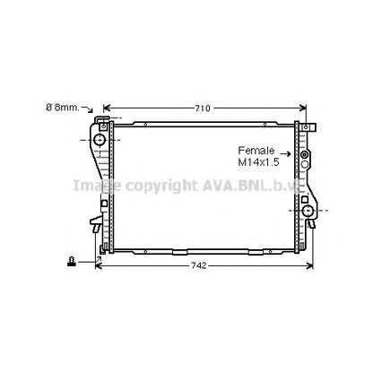 Foto Radiatore, Raffreddamento motore AVA QUALITY COOLING BW2176