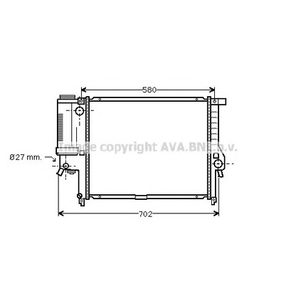 Photo Radiator, engine cooling AVA QUALITY COOLING BW2195