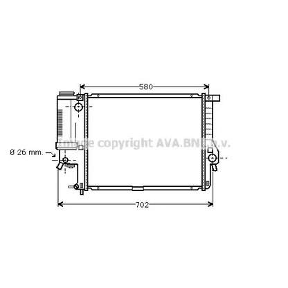 Photo Radiator, engine cooling AVA QUALITY COOLING BW2201