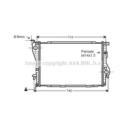 Photo Radiateur, refroidissement du moteur AVA QUALITY COOLING BW2202