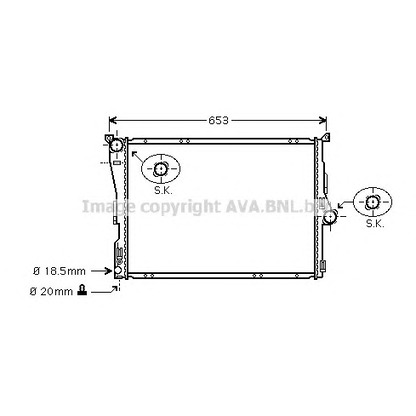 Photo Radiator, engine cooling AVA QUALITY COOLING BW2289