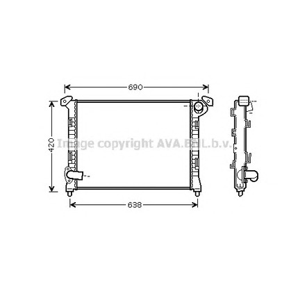 Foto Radiador, refrigeración del motor AVA QUALITY COOLING BW2314