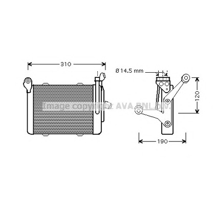 Photo Oil Cooler, engine oil AVA QUALITY COOLING BW3255