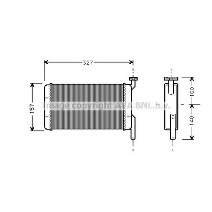 Photo Heat Exchanger, interior heating AVA QUALITY COOLING BW6001