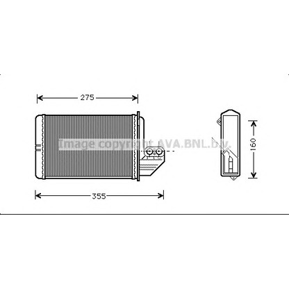 Photo Heat Exchanger, interior heating AVA QUALITY COOLING BW6172