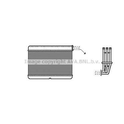 Zdjęcie Wymiennik ciepła, ogrzewanie wnętrza AVA QUALITY COOLING BW6188