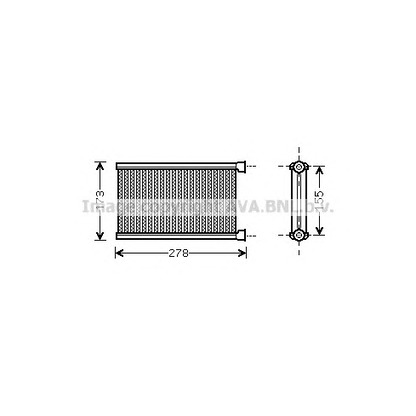 Photo Heat Exchanger, interior heating AVA QUALITY COOLING BW6344