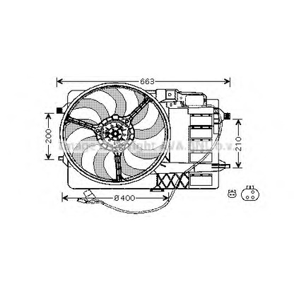 Photo Ventilateur, refroidissement du moteur AVA QUALITY COOLING BW7506