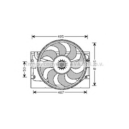 Photo Ventilateur, refroidissement du moteur AVA QUALITY COOLING BW7519