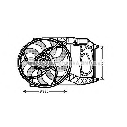 Photo Ventilateur, refroidissement du moteur AVA QUALITY COOLING BW7524