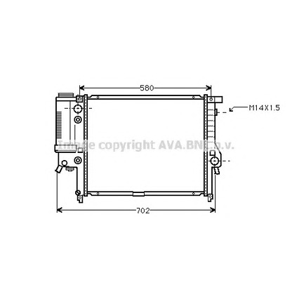 Foto Radiador, refrigeración del motor AVA QUALITY COOLING BWA2122