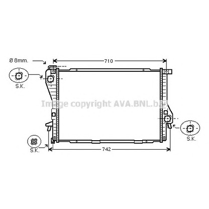 Фото Радиатор, охлаждение двигателя AVA QUALITY COOLING BWA2300