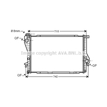 Photo Radiator, engine cooling AVA QUALITY COOLING BWA2301