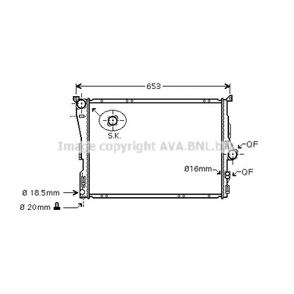 Фото Радиатор, охлаждение двигателя AVA QUALITY COOLING BWA2343