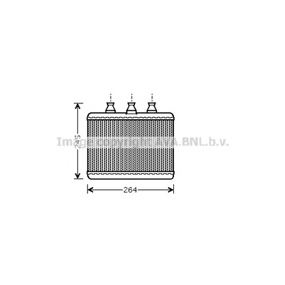 Photo Heat Exchanger, interior heating AVA QUALITY COOLING BWA6271
