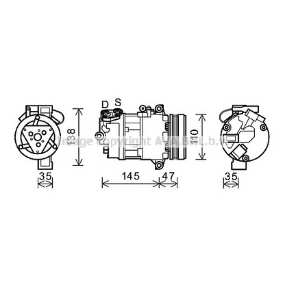 Foto Compresor, aire acondicionado AVA QUALITY COOLING BWAK395