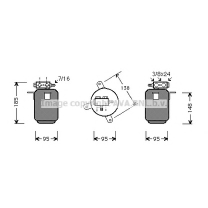 Photo Filtre déshydratant, climatisation AVA QUALITY COOLING BWD028