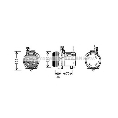 Foto Compresor, aire acondicionado AVA QUALITY COOLING BWK060